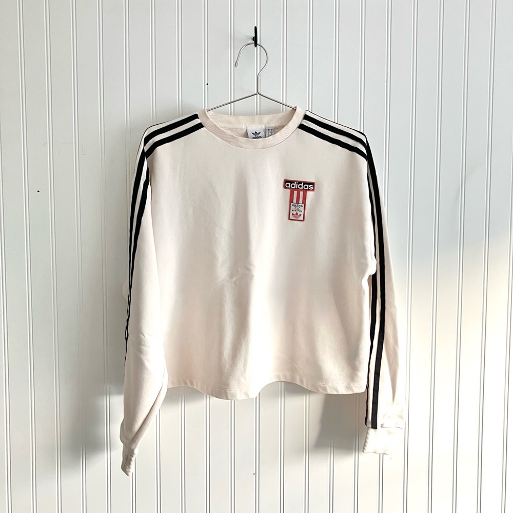 VINTAGE ADIDAS Cropped Crew Neck Sweater